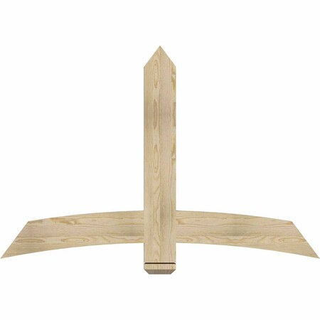 Ekena Millwork Bellingham Rough Sawn Timber Gable Bracket, Douglas Fir, 60"W x 40"H x 2"D x 6"F, 16/12 Pitch GBW060X40X0206BEL00RDF
